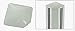C.R. LAURENCE PC9SAGY CRL Agate Gray Square Post Cap for Aluminum Windscreen System 90 Degree Corner Posts
