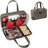 enRoute Travelware Travel Picnic Kit- Tan Plaid