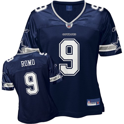 Tony Romo Reebok Navy Replica Dallas Cowboys Women's Jersey