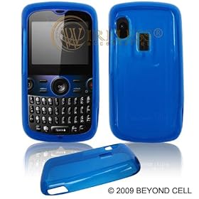 Crystal Clear Dark Blue Transparent Smart Touch Soft Gel Snap-On Cover Case Cell Phone Protector for Alcatel Tribe OT-800A