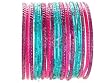 Beachcombers! Ethnic Glass Indian Wedding Bridal Bollywood Bangles Belly Dance Bracelets Set Turquoise