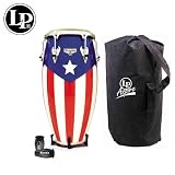 Latin Percussion LP Matador Puerto Rican Heritage 11 Wood Quinto (M750S-PR) With LP201BK-P LP Rumba Shaker & LP637 Conga Feet