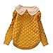 LOSORN ZPY Toddler Baby Girl Cable Knit Sweater Lovely Kid Pullover Sweatshirt Yellow 4-5T