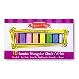 Melissa & Doug Jumbo Rainbow Triangular Chalk Set - 10 Sticks