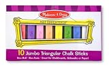 Melissa & Doug Jumbo Rainbow Triangular Chalk Set - 10 Sticks