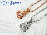 スワロフスキーアクセサリー◆上品なバラモチーフネックレス◆