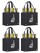 Reusable 6 Bottle Wine Tote- 4 Pack