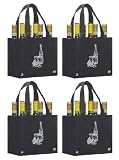 Reusable 6 Bottle Wine Tote- 4 Pack