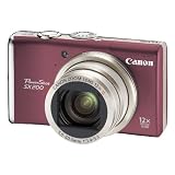 Canon PowerShot SX200 Digital Camera  - Red (12.1 MP, 12x Optical Zoom) 3.0 inch LCDby Canon