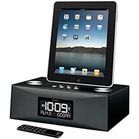 iHome iD84BZ App-Enhanced Dual Alarm Clock Radio for iPad/iPhone/iPod with AM/FM Presets (Black)