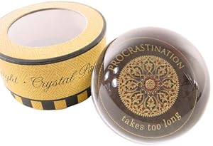 Procrastination Takes Too Long Crystal Heavy Paperweight Punch Studio