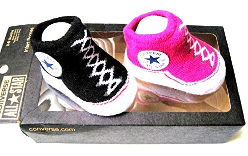 Converse Infant Baby 2-Pair Crib Booties, 0-6M