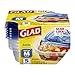 Glad Food Storage Containers, Entree, 25 Ounce, 5 Count (Pack of 6)