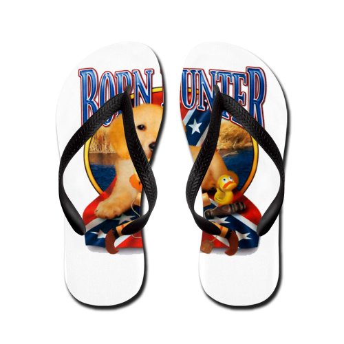 Artsmith, Inc. Women's Flip Flops (Sandals) Born Hunter Yellow Lab Labrador - Large