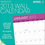 Simplicity Large Grid 2013 Calendar
