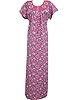 Womens Kaftan Caftan Cotton Pink Dot Printed Kaftans Knit Night Gown X-large