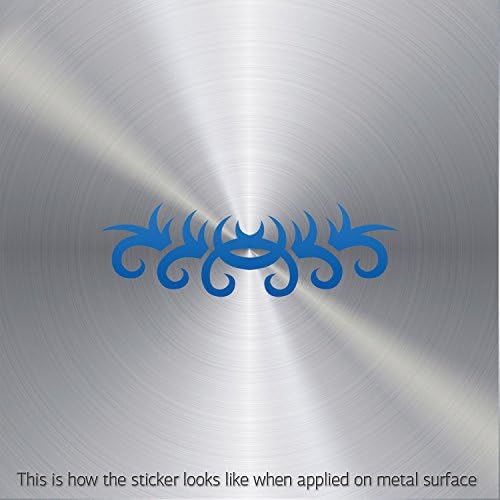 Decal Sticker Tribal Design Tatto Style waterproof Skate Sports Perm Sea Blue (6 X 1.89 In)