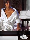 Tale of Romance Collection, 6 Pieces, European made Bath Robe (Large) & Essentials in White