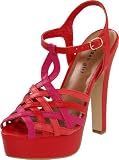 Madden Girl Womens Mayville T-Strap Pump,Red Multi,8.5 M US