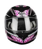 Vega V-Tune Pink Orbit Graphic Large Snow Full Face Bluetooth Helmet