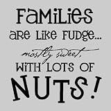 Families are like fudge....Funny Family Wall Quotes Words Sayings Removable Vinyl Wall Lettering (22