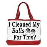 Cobra Golf Bags:Shoulder Bag Purse (2-Sided) Red Golf Humor I Cleaned My Balls For This