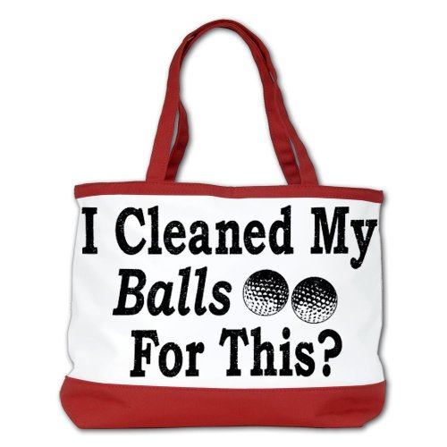 Cobra Golf Bags:Shoulder Bag Purse (2-Sided) Red Golf Humor I Cleaned My Balls For This Images