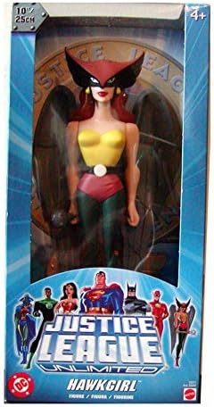 DC Super Heroes Year 2004 Justice League Unlimited 10 Inch Tall Action Figure - Hawkgirl with Mace and Display Stand by JLU