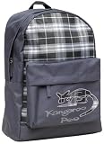 Kangaroo Poo Mens Backpack Grey/Check