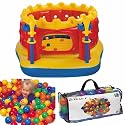 New Model - Castle Bounce Packed w/ 100 Extra Fun Balls - Intex Jump-o-Lene Castle Bouncer