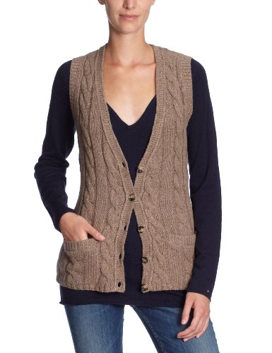 Tommy Hilfiger Damen Pullunder  1M87602093 / FOUNTAIN HILLS VEST, Gr. 34 (XS), Beige (MODE Preisvergleich