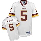 Reebok Washington Redskins Donovan McNabb Replica White Jersey Small
