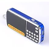 Mfine Portable Mini USB FM Radio Speaker Music Player TF Card For PC iPod Phone (088 Blue)