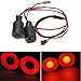 MOHERO 2 Leds Angel Eyes & Demon Eyes LED Light Headlights for 1/10 RC Model Crawler Cars Headlamps (Red+Yellow, 22mm)