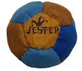 Jester Blues, Gold & Brown 12-Panel Hacky Sack / Footbag - Comes with Tips & Game Instructions -