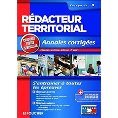 Annales corrig�es r�dacteur territorial cat�gorie B