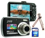SVP Xthinn-737 Black 7MP 3x Optical zoom 3-inch LCD Digital Camera + FREE 1GB High Speed SD Memory Card & Tripod
