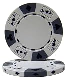 50 White Ace King Suited Clay Composite 14 Gram Poker Chips