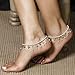 BeOne®Fashin Delicate Womens Beach Foot Pearl Bead Jewelry Sandal Anklet Chain Tassel