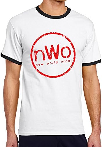 MULTY Men's Red Nwo Wolfpack Wrestling Nwo Contrast Color T-shirts Black Black Small