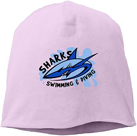 Sharks Swimming And Diving Team Casual Fashion Cap Hedging Wool Hat Contrast\r\n Mens Fleece BeanieFleece Hat Cool Beanie