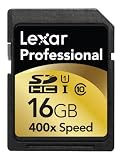 Lexar Professional 16GB Class 10 UHS-1 400x 60MB/s High Speed SDHC Memory Card