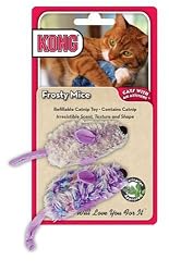 KONG Purple Mouse & Frosty Grey Mouse Catnip Toy, Cat Toy, 2/pack