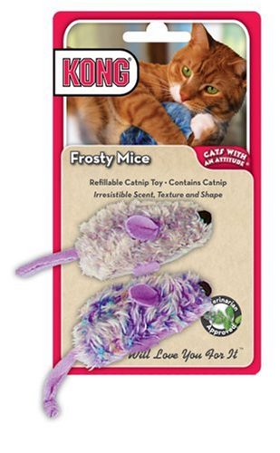 KONG Purple Mouse & Frosty Grey Mouse Catnip 