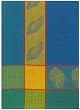 Waffle Weave 100% Cotton Turquoise Sea Shells Dishtowel 18" X 28" Set / 6
