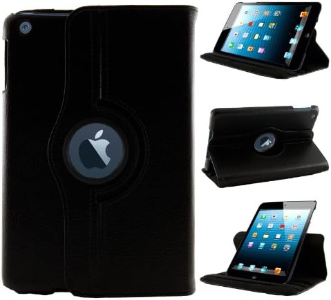 Amemo NEW 360 Degree Rotating PU Leather Case Cover w Swivel Stand For Apple iPad Air (Black)