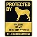 PROTECTED BY  MASTIFF HOME SECURITY SYSTEM  PARKING SIGN DOG