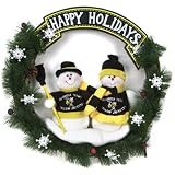 Georgia Tech Christmas Snowman Holiday Wreath