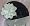 Navy Hat/White Flower