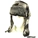 Men's Faux Fur Scottish Plaid Trooper Ski Hat Black with Gray M/L